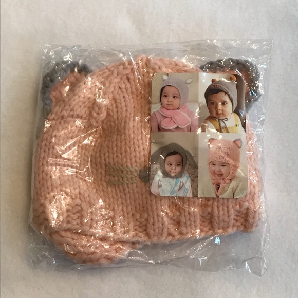 🚫Sold🚫Pink Kitten Baby/Toddler Winter Hat - Picture 4 of 4